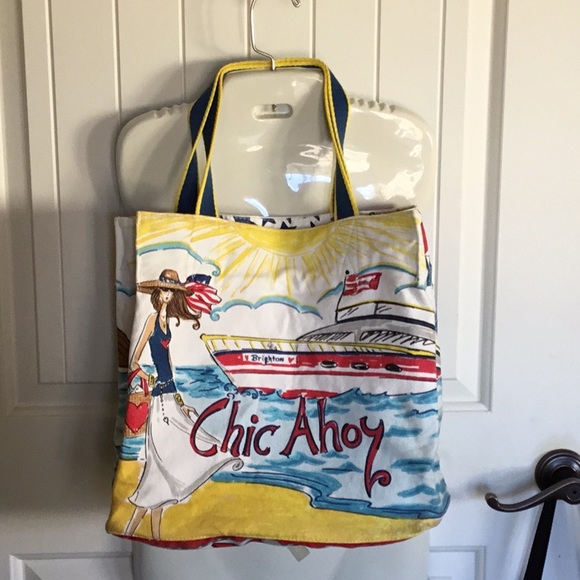 Brighton chic ahoy canvas tote - Picture 1 of 1